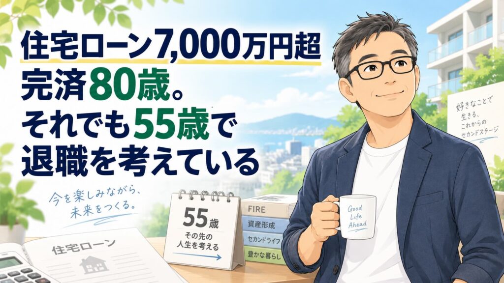 住宅ローン7,000万円超 完済80歳 それでも55歳で退職？