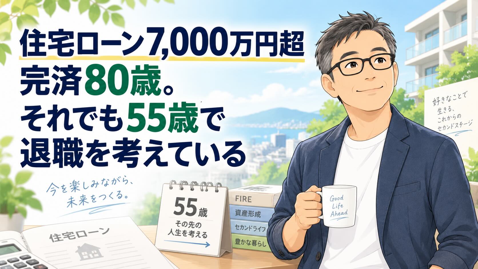 住宅ローン7,000万円超 完済80歳 それでも55歳で退職？